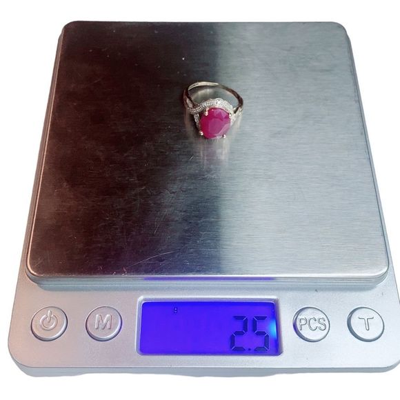 Red Ruby 10K Yellow Gold Ring Sz 5.5 - Picture 10 of 10